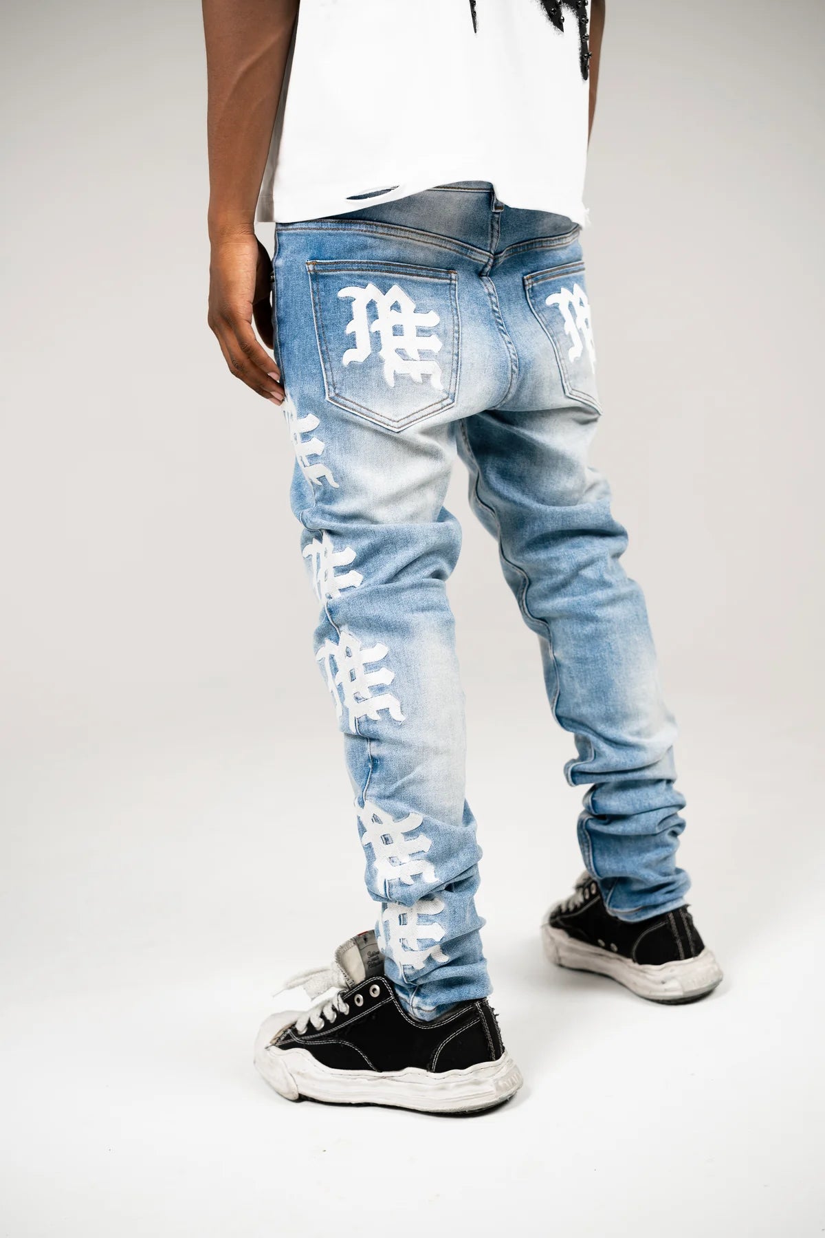 EMOXION Monogram Denim Blue Wash