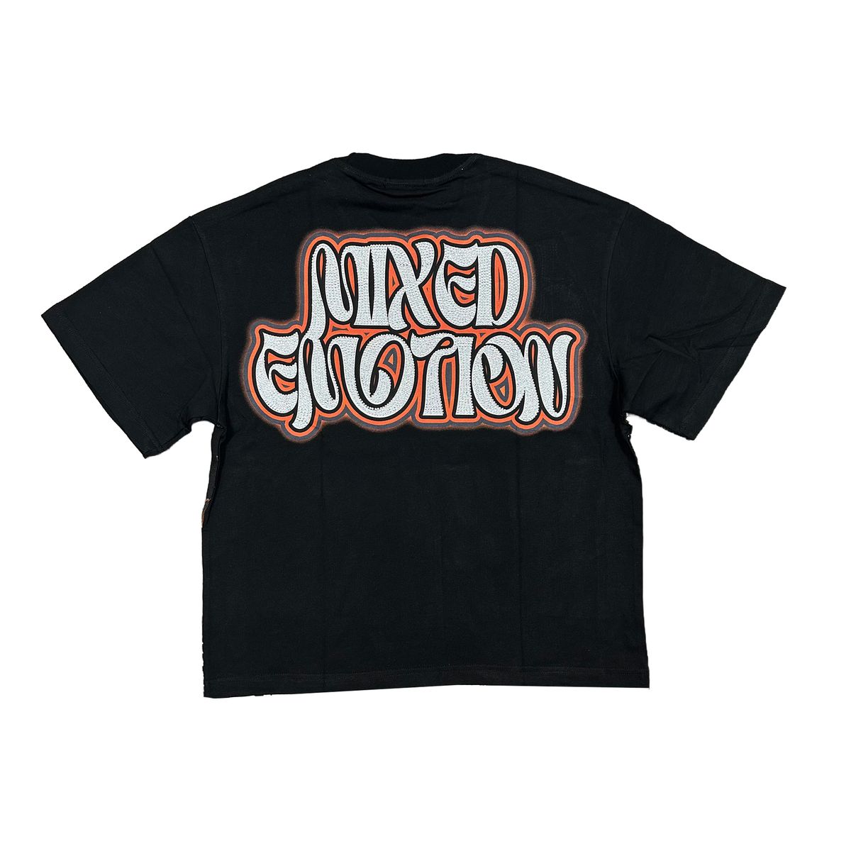 Emoxion 'Twin' Rhinestone Black Tee
