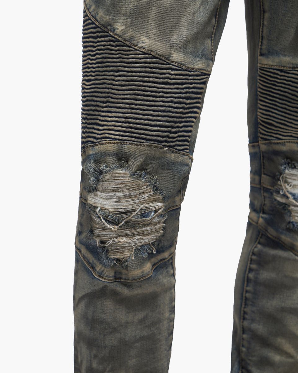 VALABASAS Mr.Biker Dirty Wash Skinny Jeans