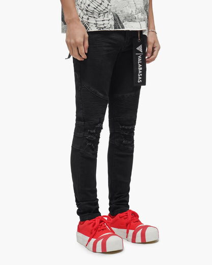 VALABASAS Mr.Biker Black Skinny Jeans