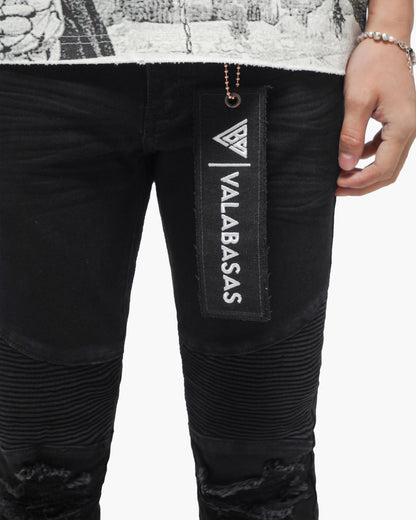 VALABASAS Mr.Biker Black Skinny Jeans