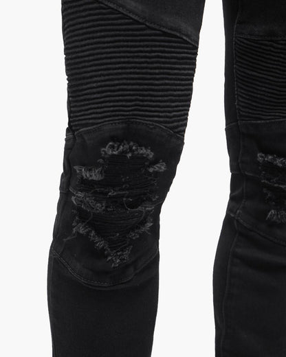 VALABASAS Mr.Biker Black Skinny Jeans