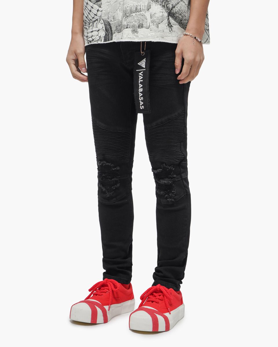 VALABASAS Mr.Biker Black Skinny Jeans