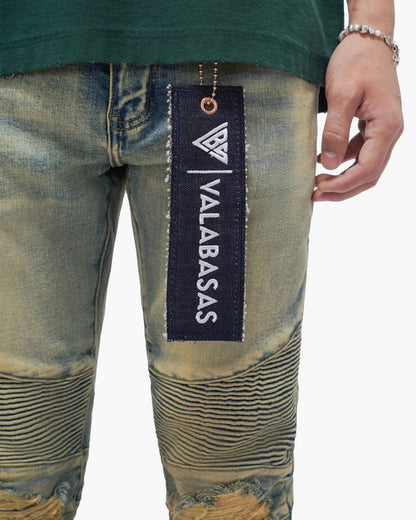 VALABASAS Mr.Biker Vintage Wash Skinny Jeans