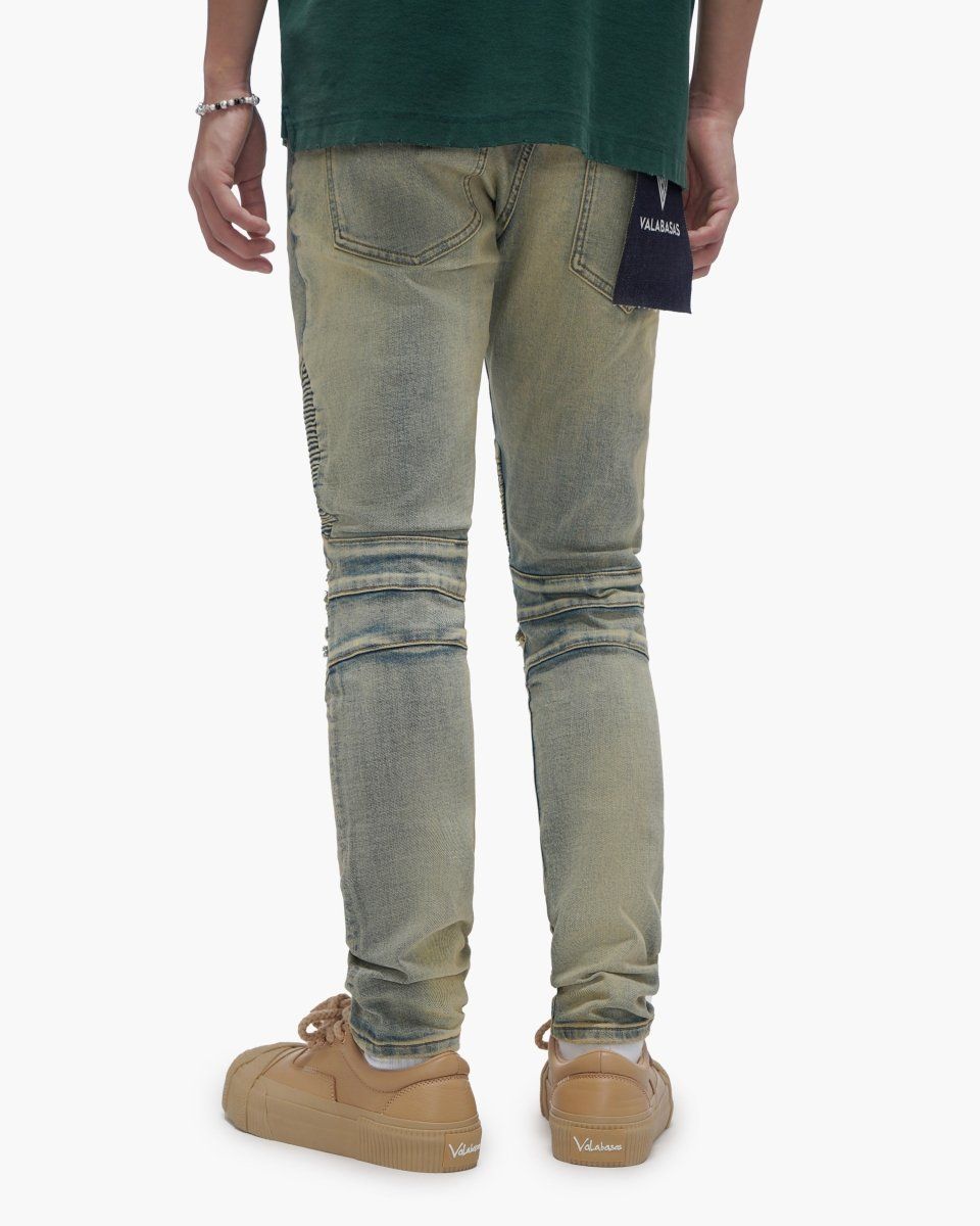 VALABASAS Mr.Biker Vintage Wash Skinny Jeans