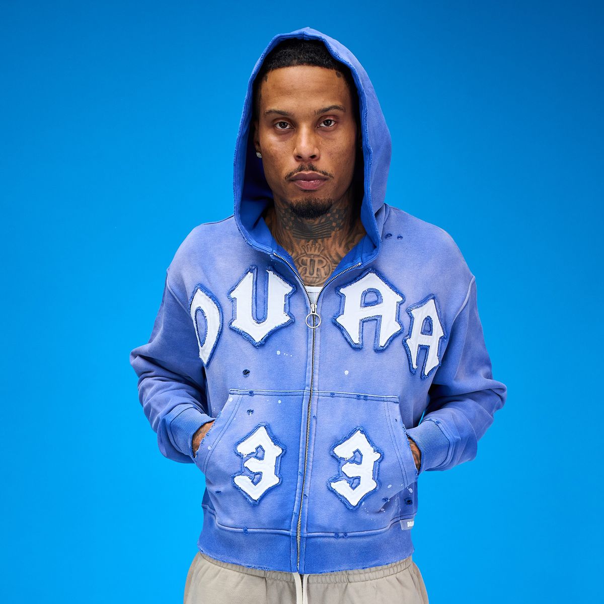 DUAA 33 BLUE HOODIE
