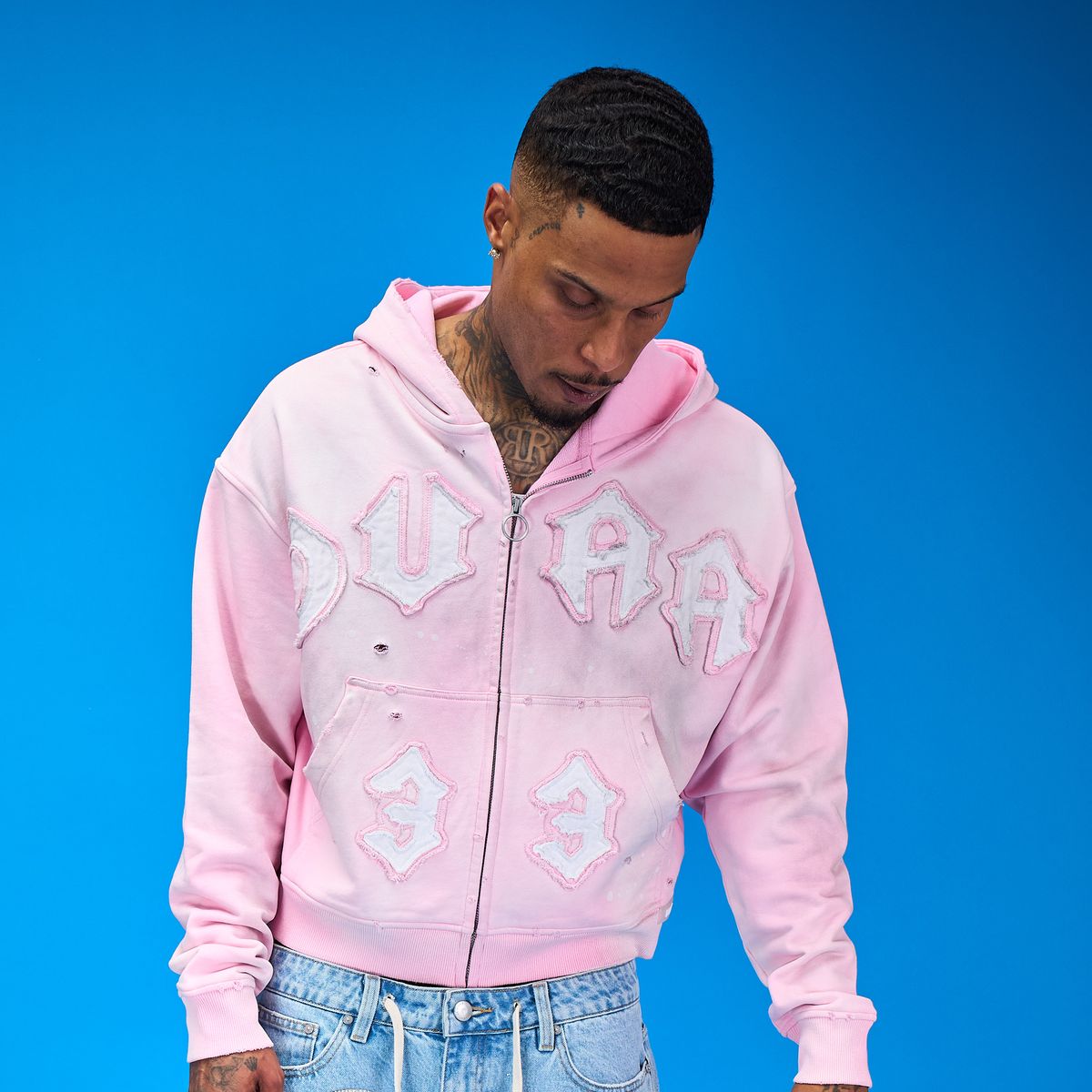 DUAA 33 PINK HOODIE