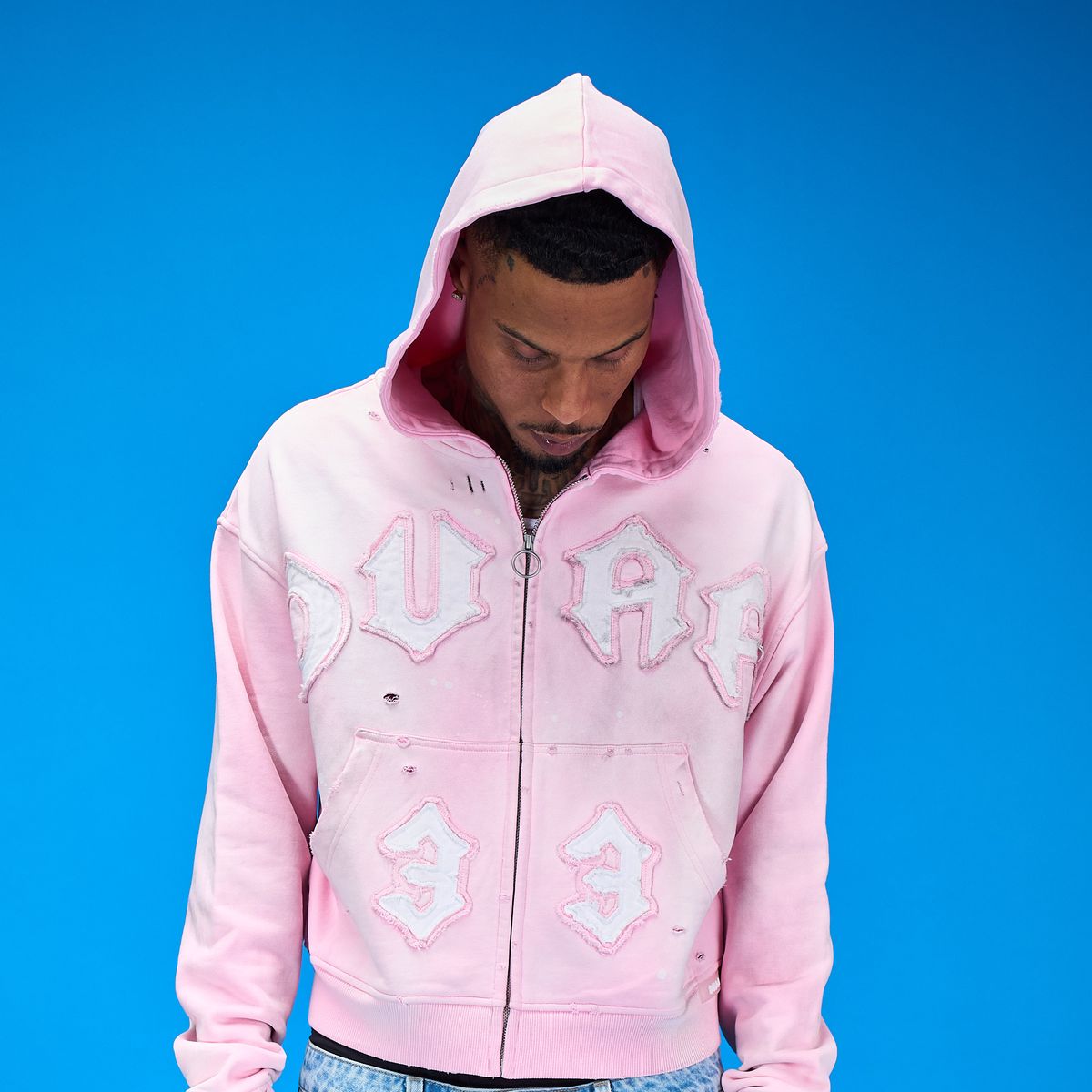 DUAA 33 PINK HOODIE