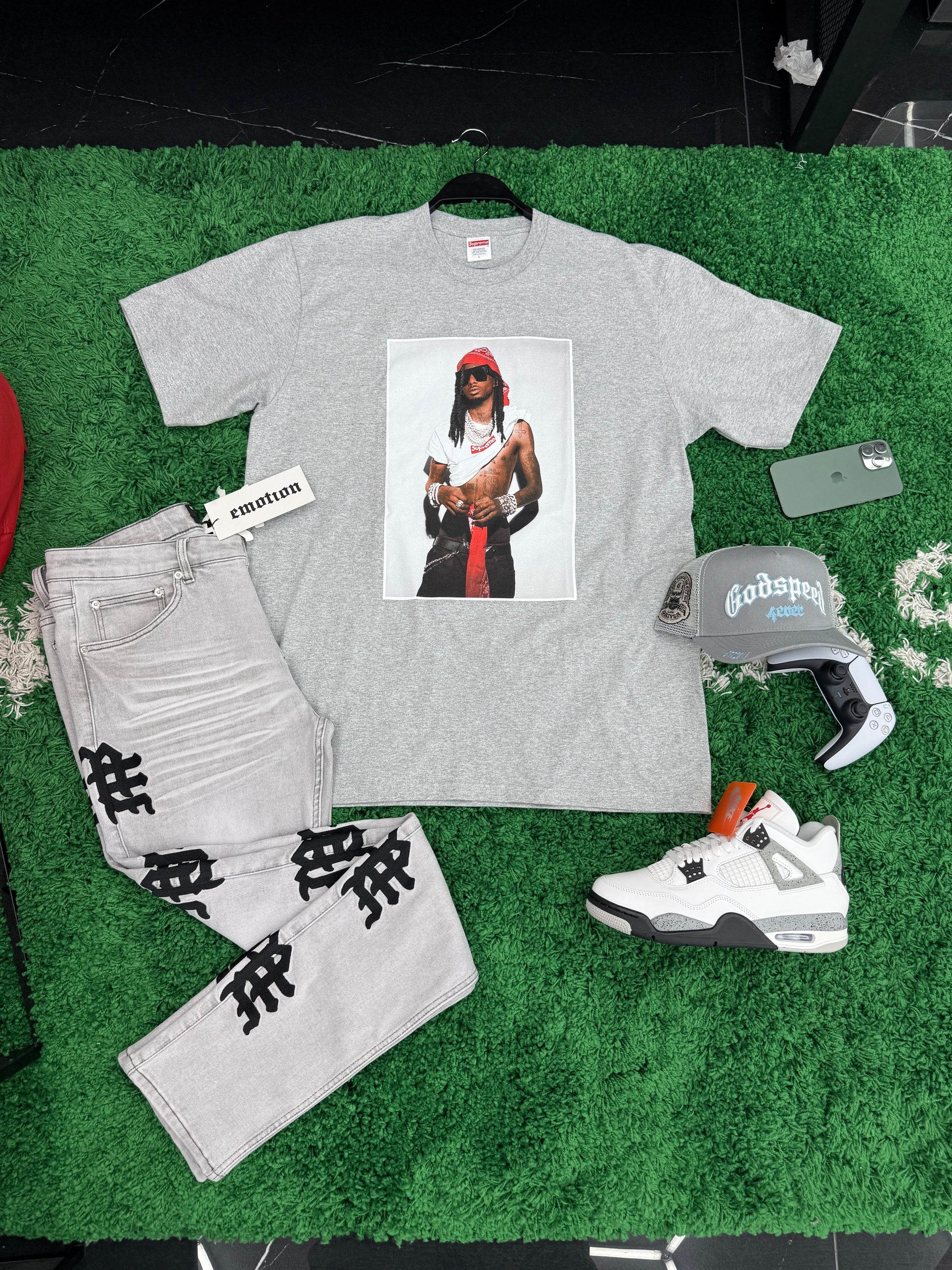 Supreme T-Shirt - Playboi Carti Grey