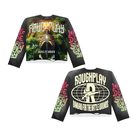 ROUGHPLAY SKULL N ROSES LONG SLEEVE (GRY)
