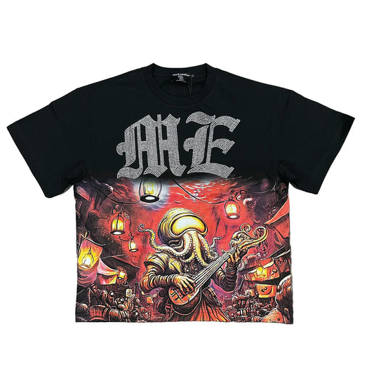 Octopus” Rhinestone Tee