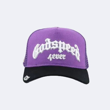 GODSPEED FOREVER TRUCKER HAT (PURPLE/BLACK)