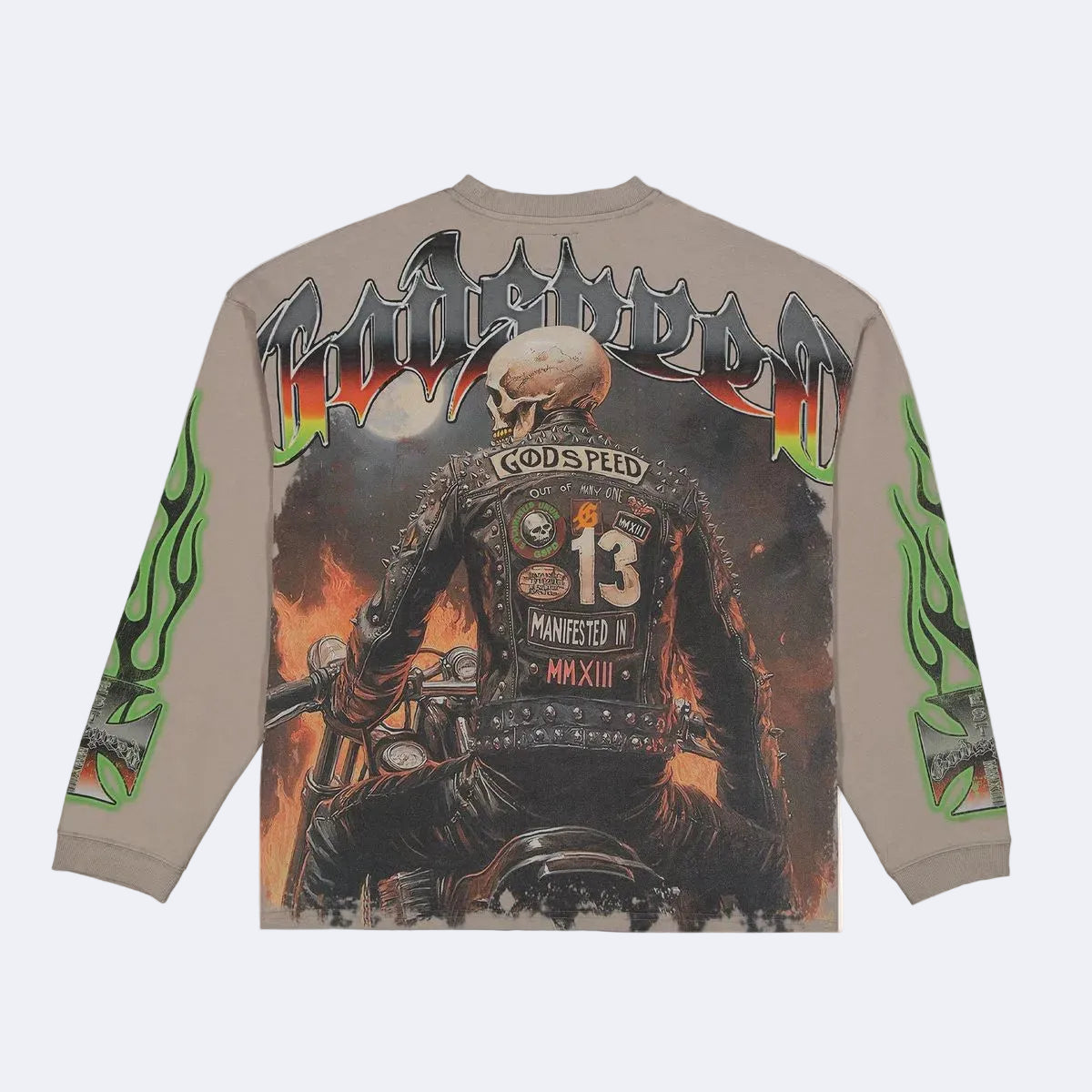 GODSPEED Biker Nation T-Shirt (Stone Grey)