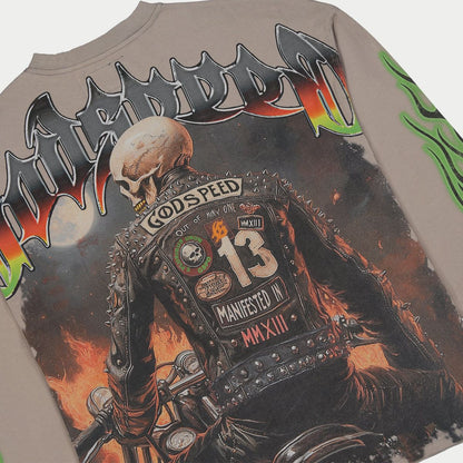 GODSPEED Biker Nation T-Shirt (Stone Grey)