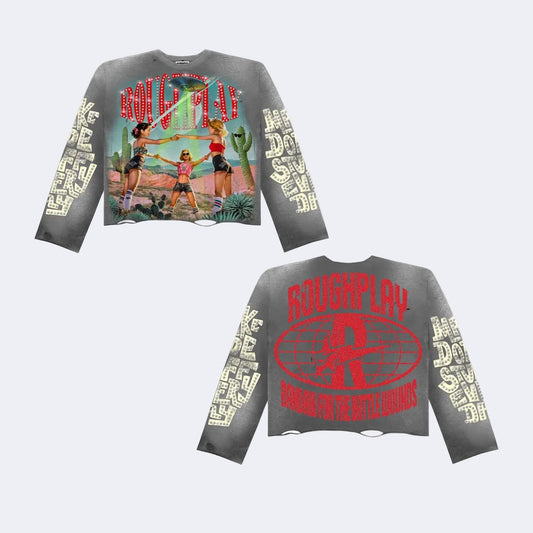 ROUGHPLAY TOGETHER LONG SLEEVE GREY AND RED