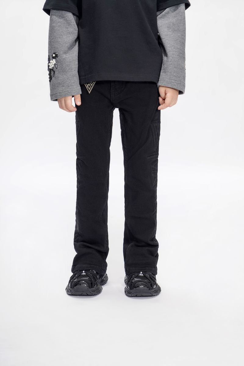 VALABASAS Kids Lore Jet Black Stacked Jeans
