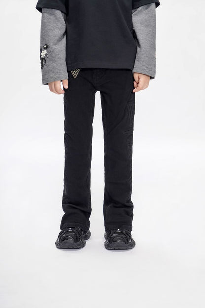 VALABASAS Kids Lore Jet Black Stacked Jeans