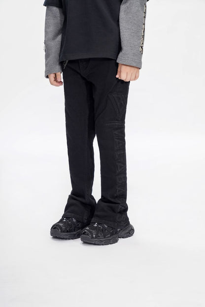 VALABASAS Kids Lore Jet Black Stacked Jeans