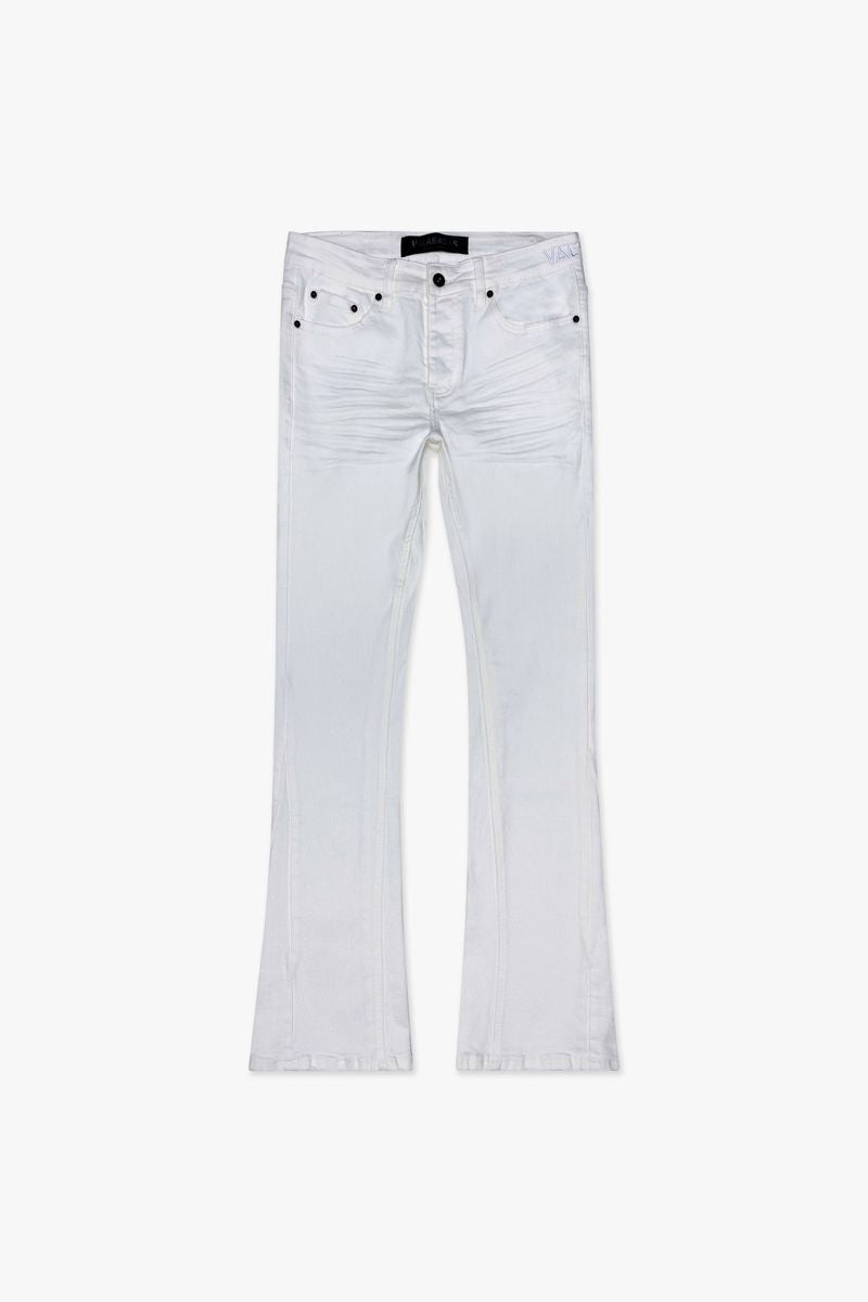 VALABASAS JEANS Mr.Stacked-WHITE