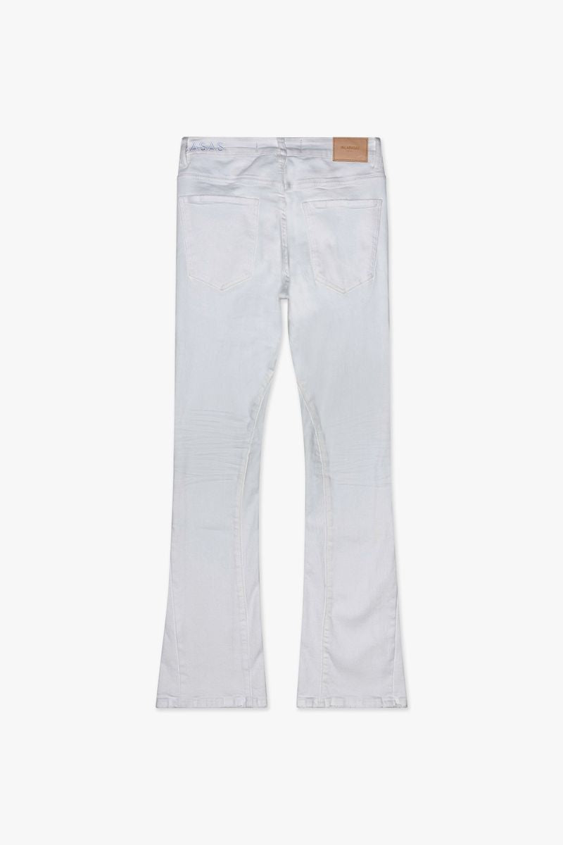 VALABASAS JEANS Mr.Stacked-WHITE