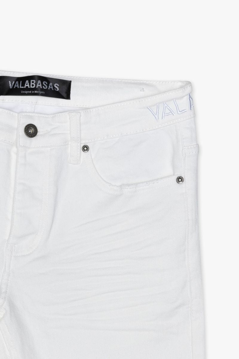 VALABASAS JEANS Mr.Stacked-WHITE