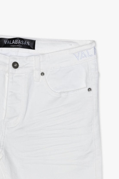 VALABASAS JEANS Mr.Stacked-WHITE