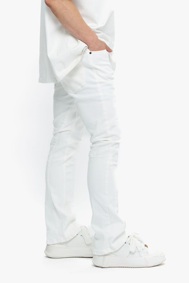 VALABASAS JEANS Mr.Stacked-WHITE