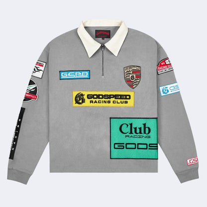 Godpeed Quarter Zip Polo (Grey)