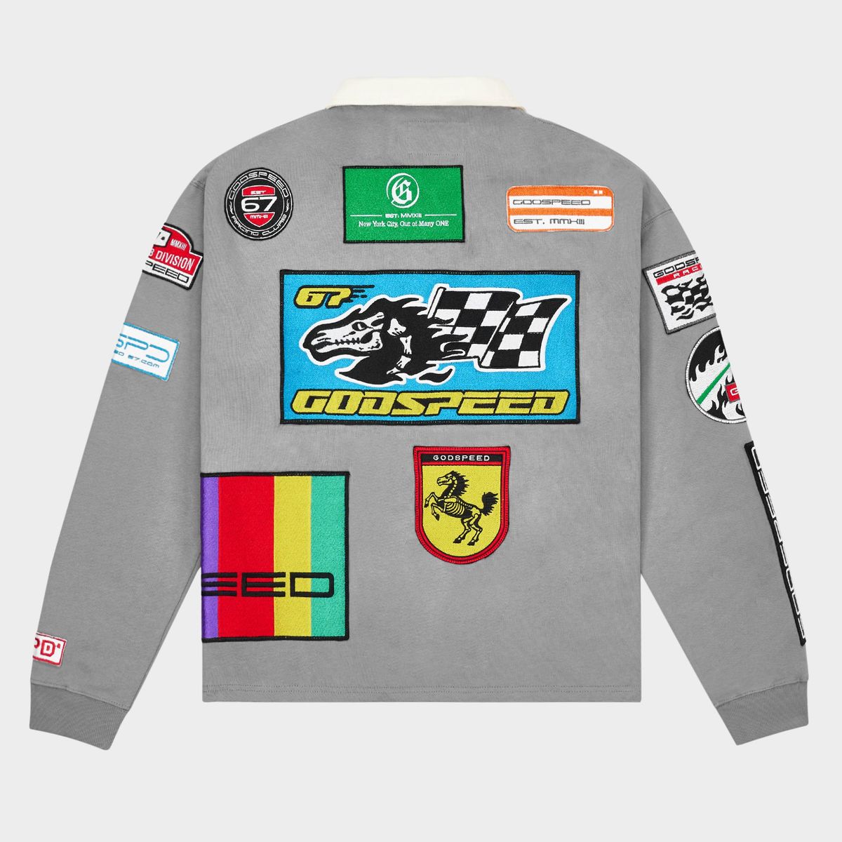 Godpeed Quarter Zip Polo (Grey)