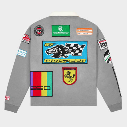 Godpeed Quarter Zip Polo (Grey)