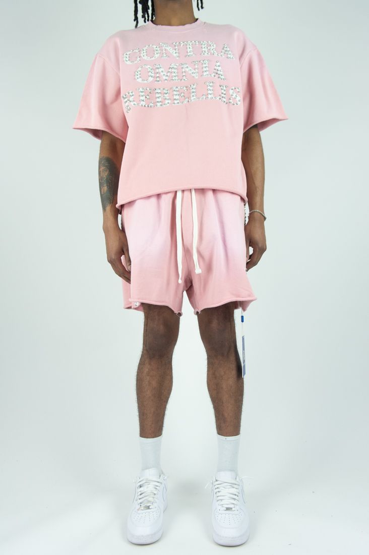 R3BEL SET SHORT + CAMISETA WHITE PINCK