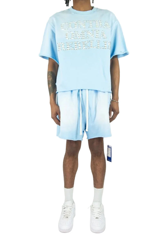 R3BEL SET SHORT + CAMISETA  BLUE