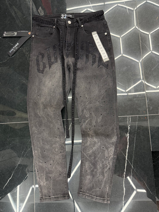 CULTURE JEANS SKINY VVS black Grey)