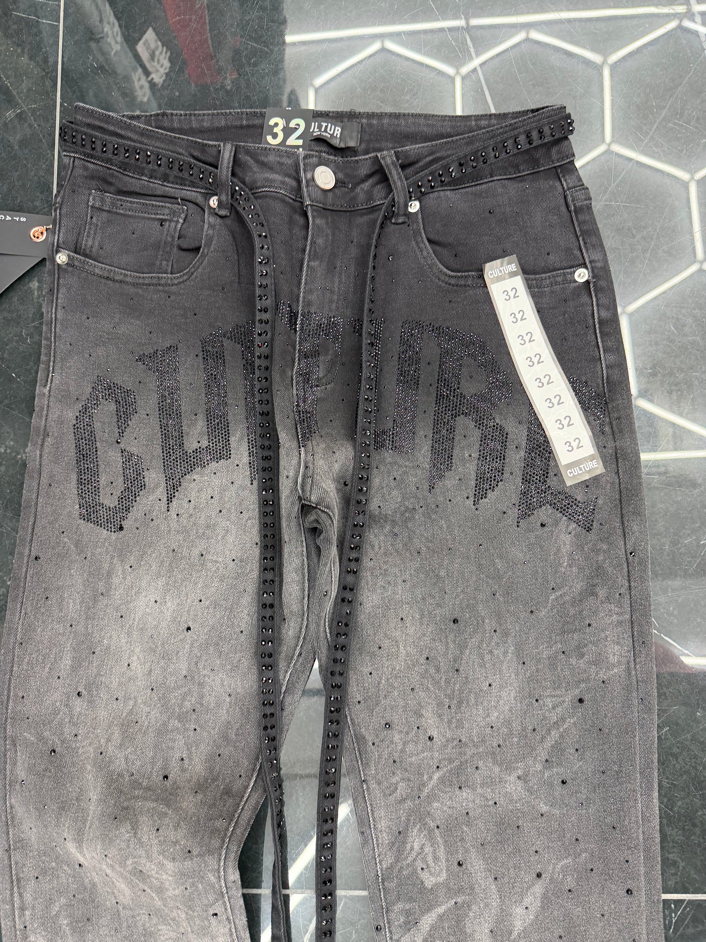 CULTURE JEANS SKINY VVS black Grey)