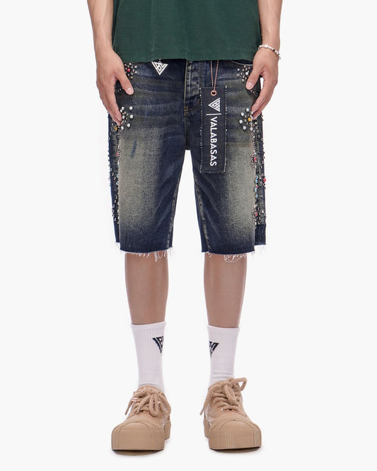 VALABASAS Muse Jorts Dark Blue Wash