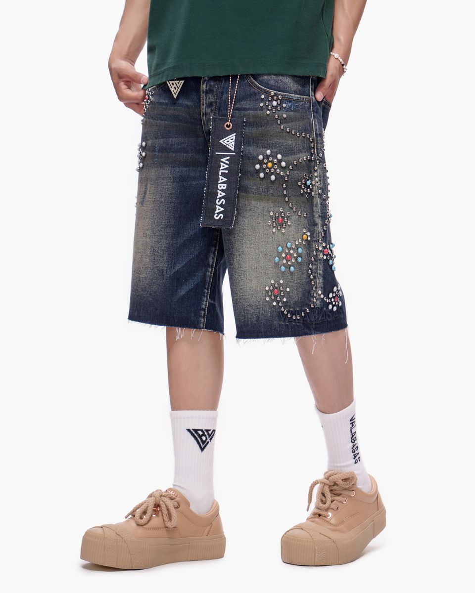 VALABASAS Muse Jorts Dark Blue Wash