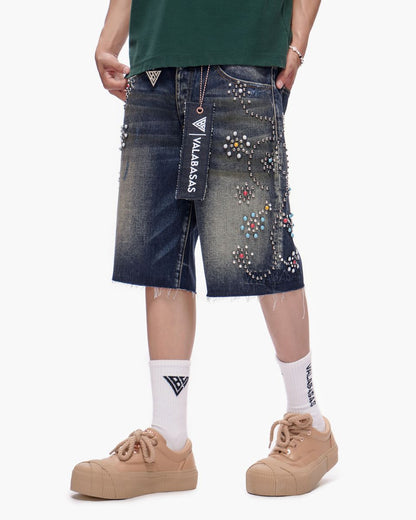 VALABASAS Muse Jorts Dark Blue Wash