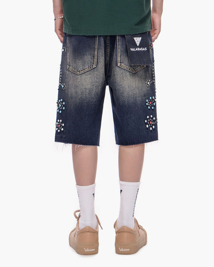 VALABASAS Muse Jorts Dark Blue Wash