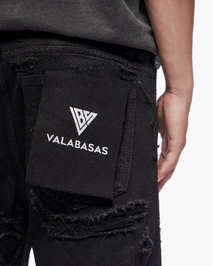 VALABASAS Compass Jorts Jet Black