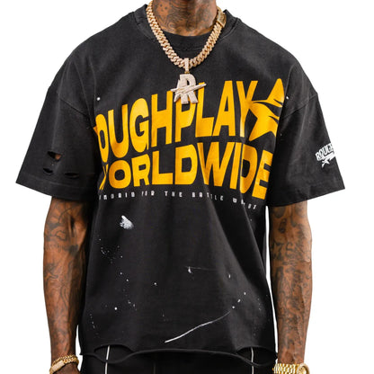 ROUDPLAY 🩹 BASIC TEE BLACK AND YELLOW