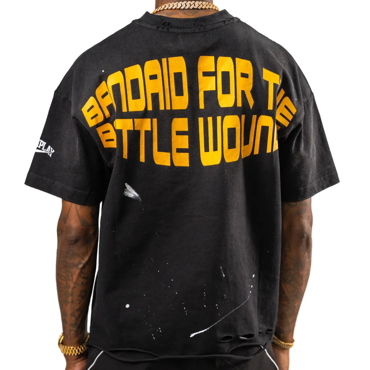 ROUDPLAY 🩹 BASIC TEE BLACK AND YELLOW