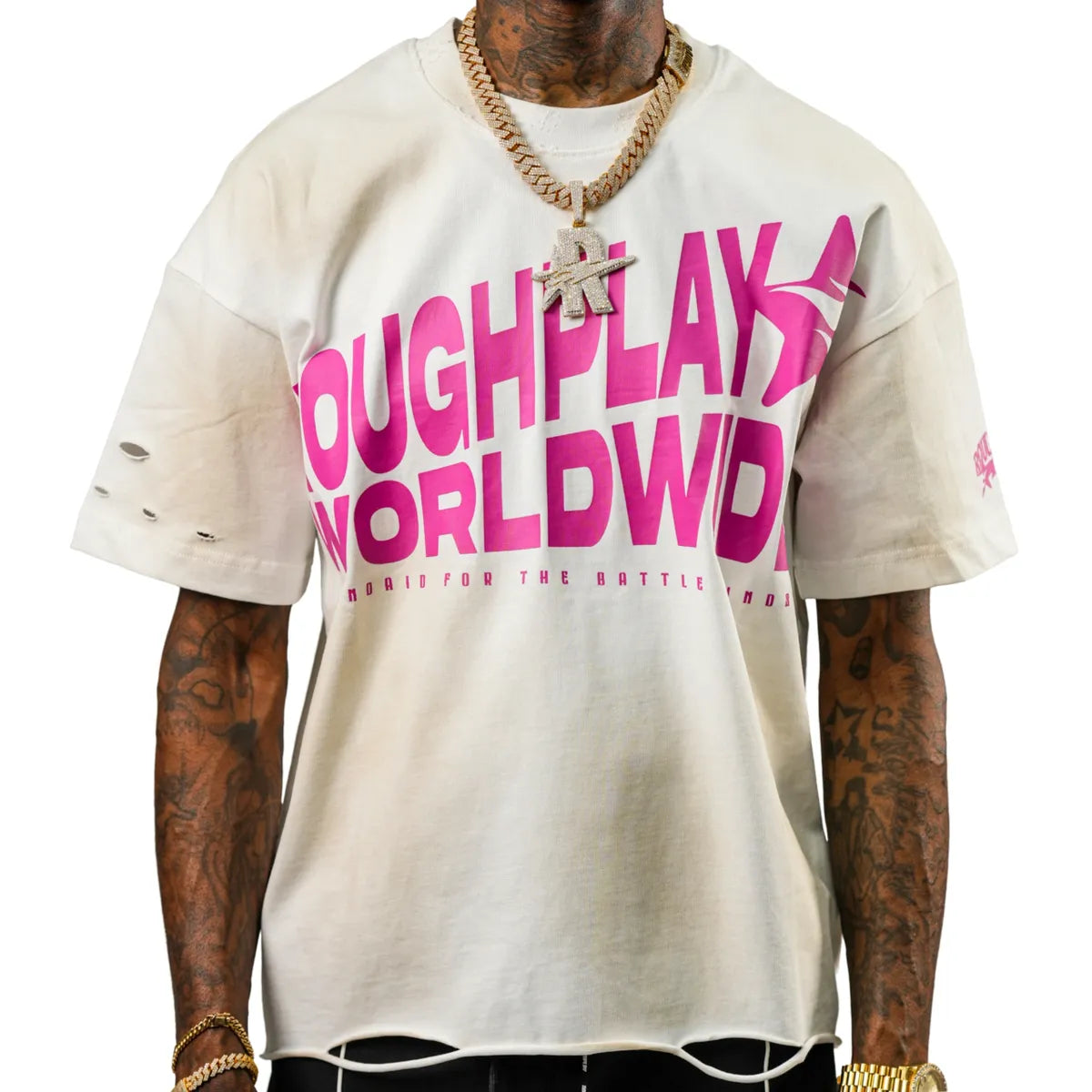ROUDPLAY 🩹 BASIC TEE WHITE PICK