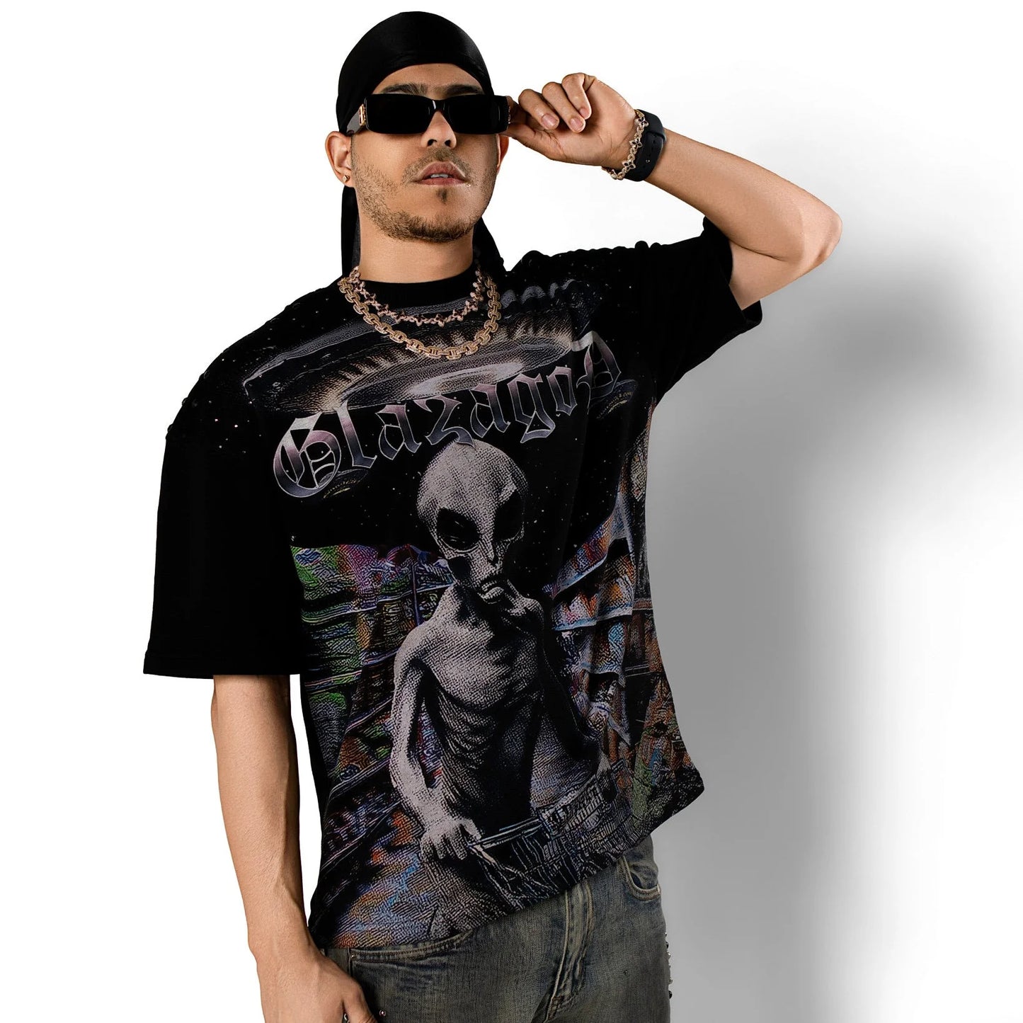 GLAZA GOOD Alíen tee Black
