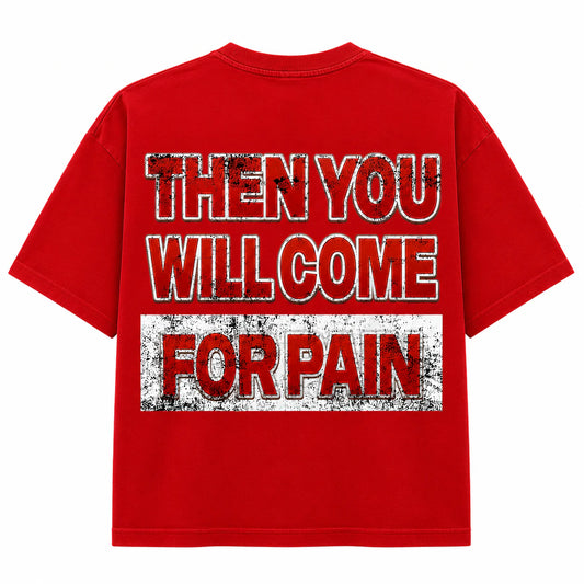 GLAZA GOOD Terry Oversized Tee- Red