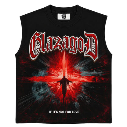 GLAZA GOOD Wash Sleeveless Tee  Alíen Red