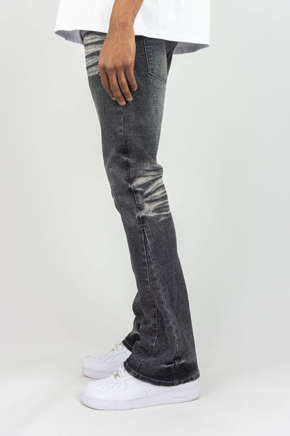 FLARE ROAD STACKED FIT DENIM PANTS