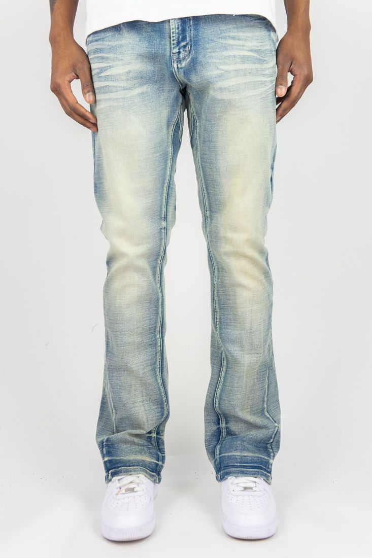 FLARE ROAD  FIT DENIM PANTS