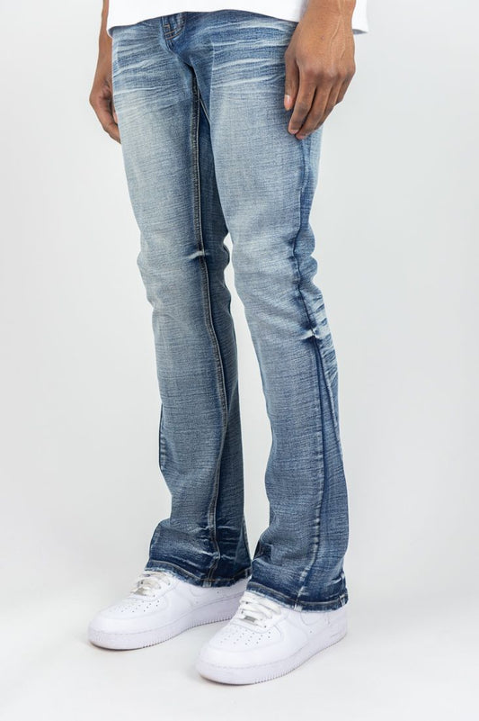 FLARE ROAD  FIT DENIM BLUE