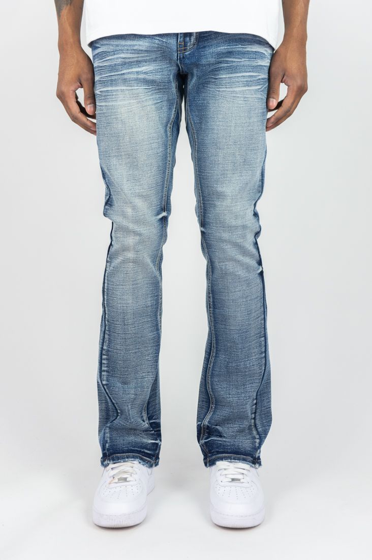 FLARE ROAD  FIT DENIM BLUE