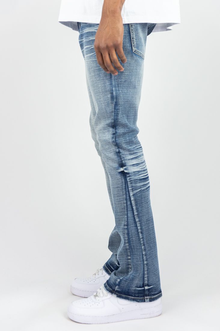 FLARE ROAD  FIT DENIM BLUE